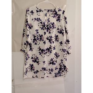 J. Jill Women's Top Pullover Floral Spring Flowy Beachy Cottage Core Size M